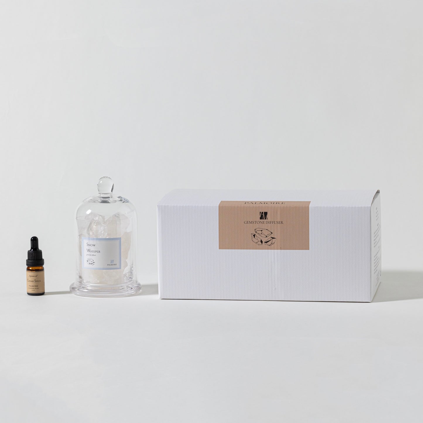 Snow Whisper Gemstone Diffuser - PALMOIRE