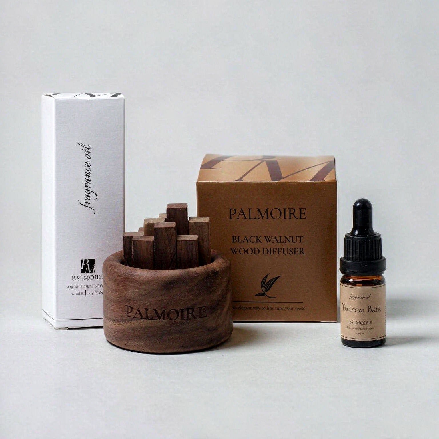 Wood Diffuser - Black Walnut Wood - PALMOIRE