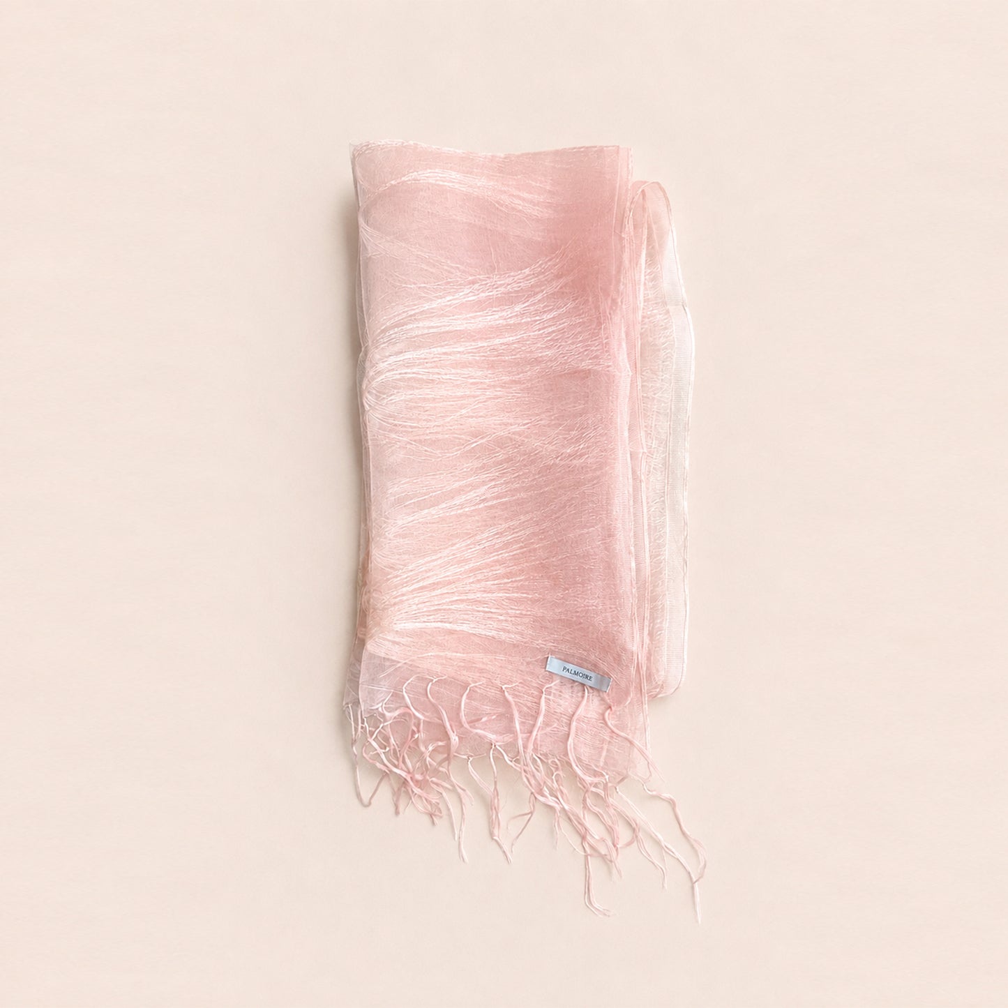 Dusty Rose Mulberry Silk Scarf - folded
