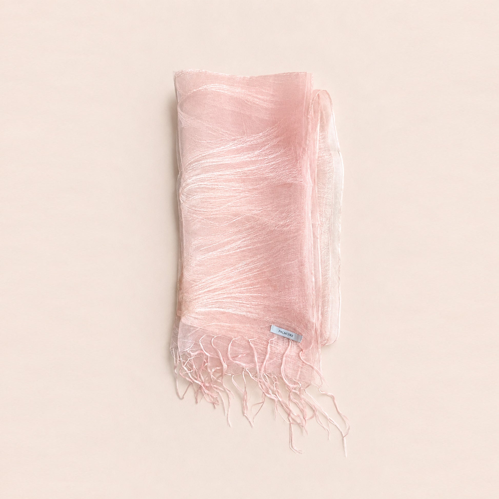 Dusty Rose Mulberry Silk Scarf - folded