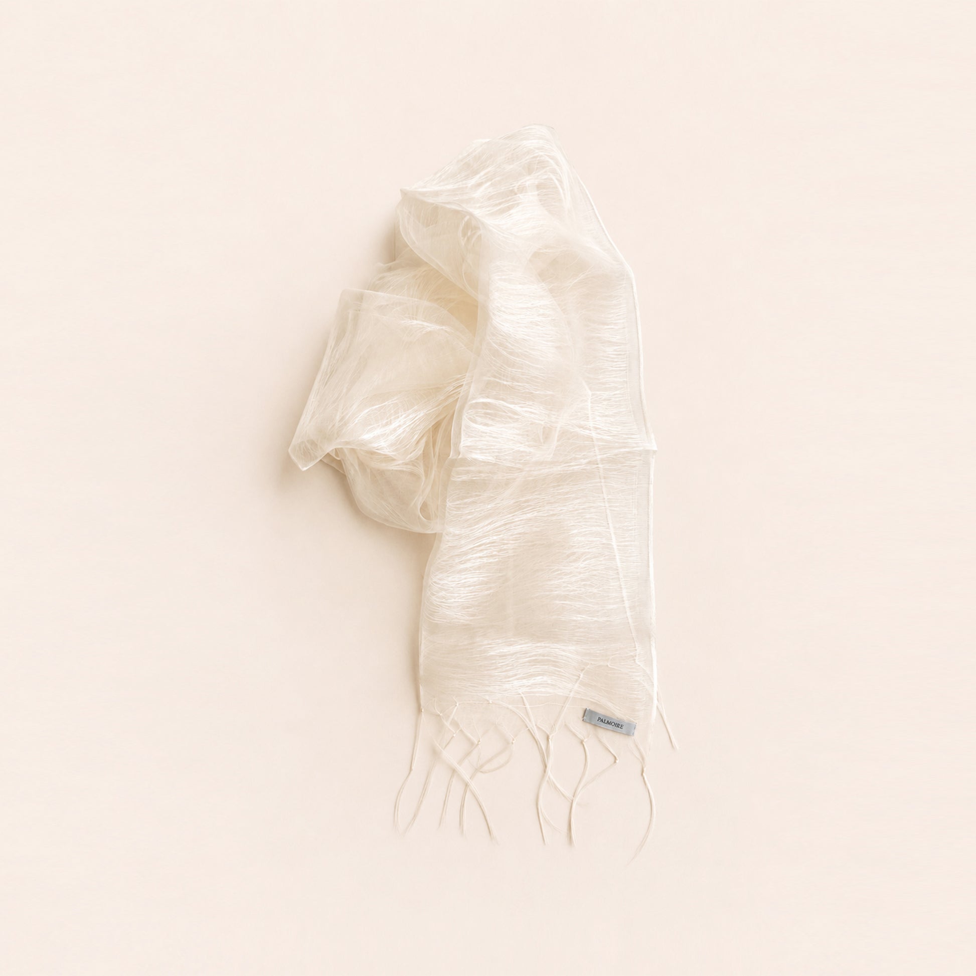 Ivory White Mulberry Silk Scarf