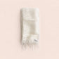 Ivory White Mulberry Silk Scarf - folded
