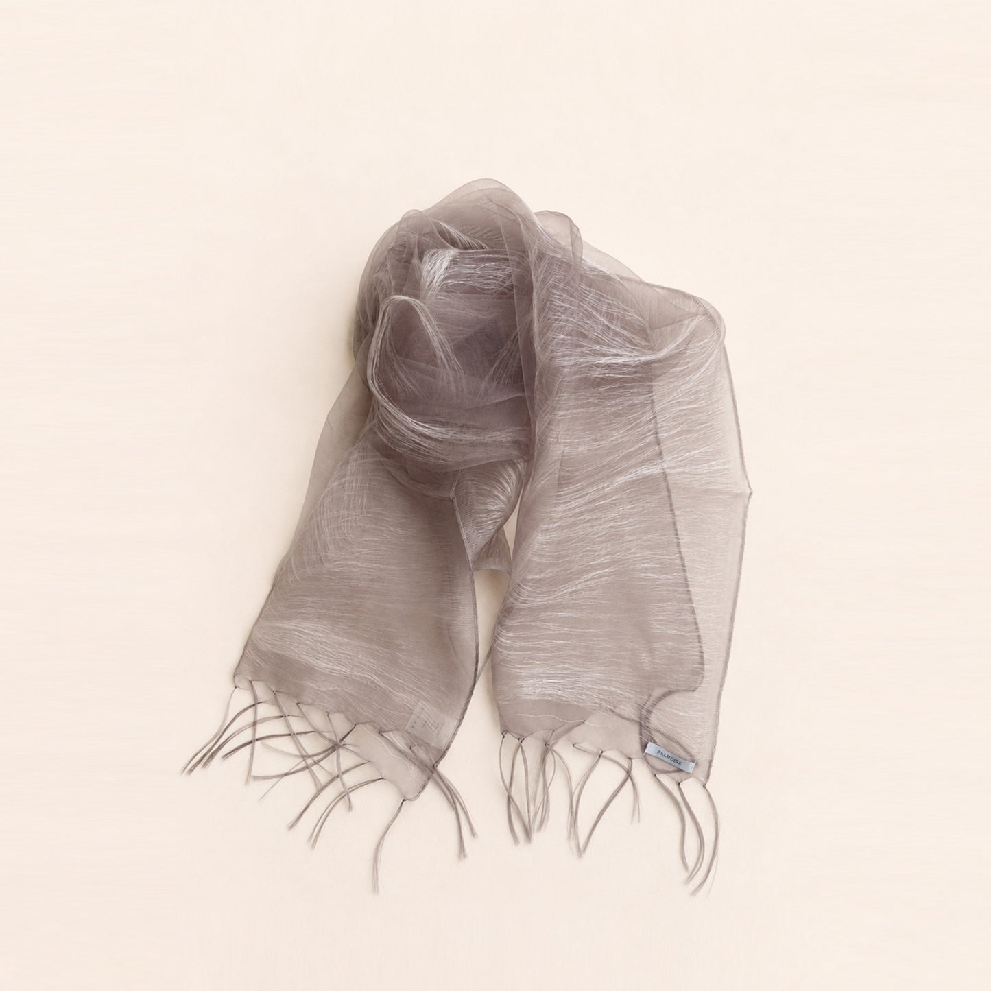 Mauve Gray Mulberry Silk Scarf