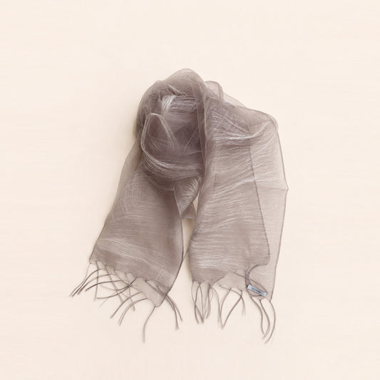 Mauve Gray Mulberry Silk Scarf