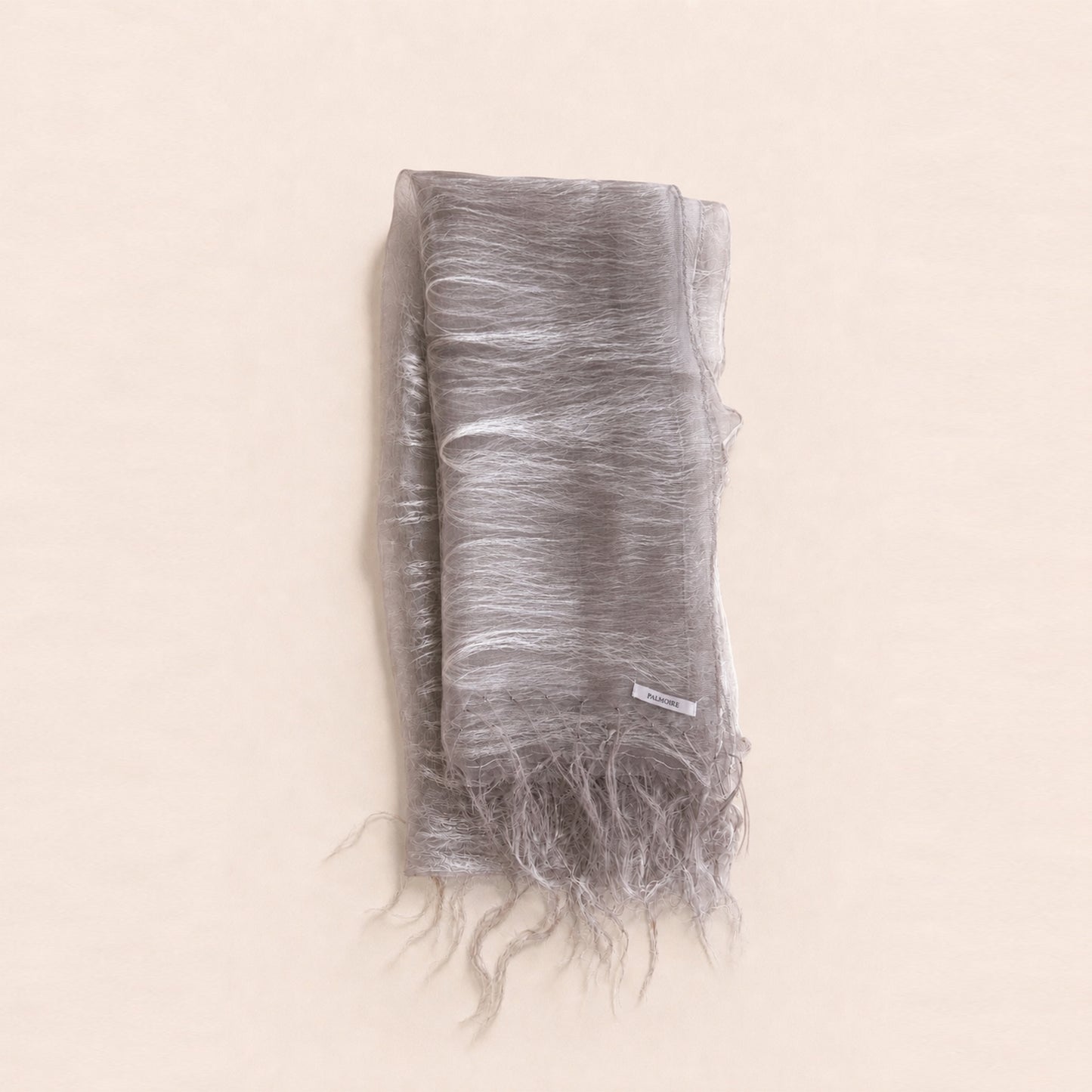 Mauve Gray Mulberry Silk Scarf - folded