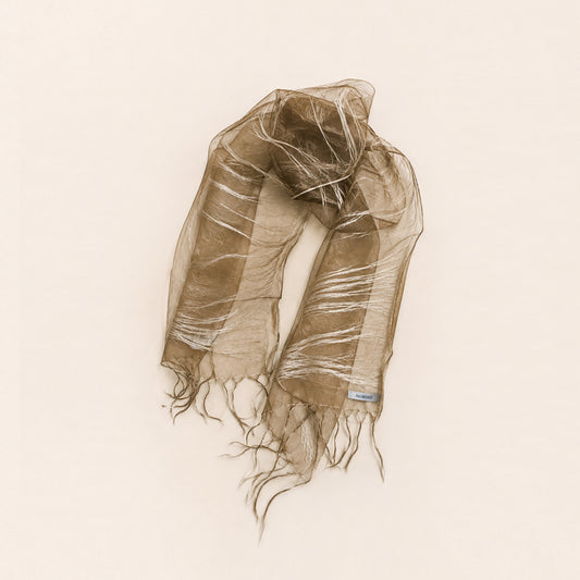 Moss Green Mulberry Silk Scarf