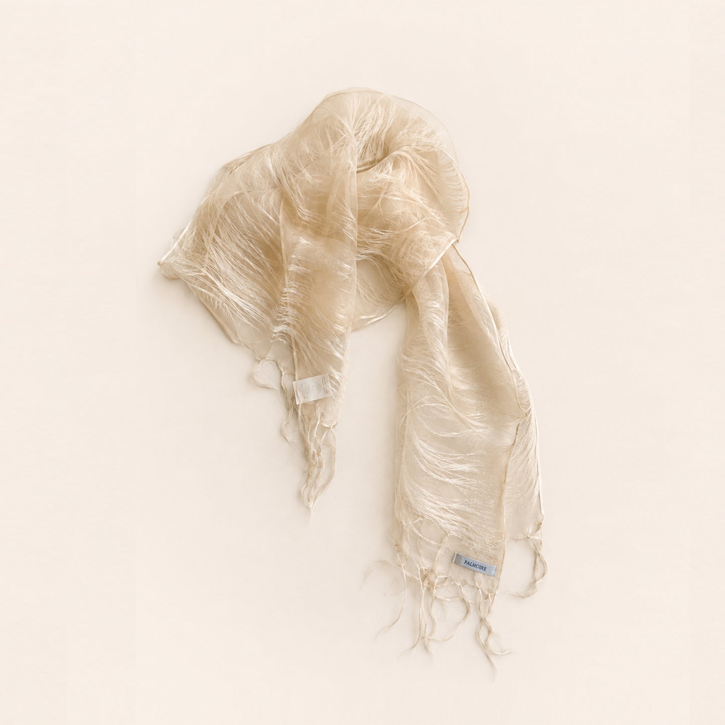 Warm Beige Mulberry Silk Scarf