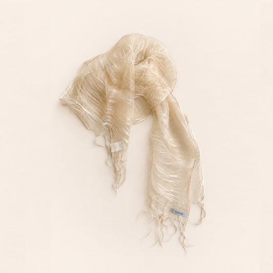 Warm Beige Mulberry Silk Scarf