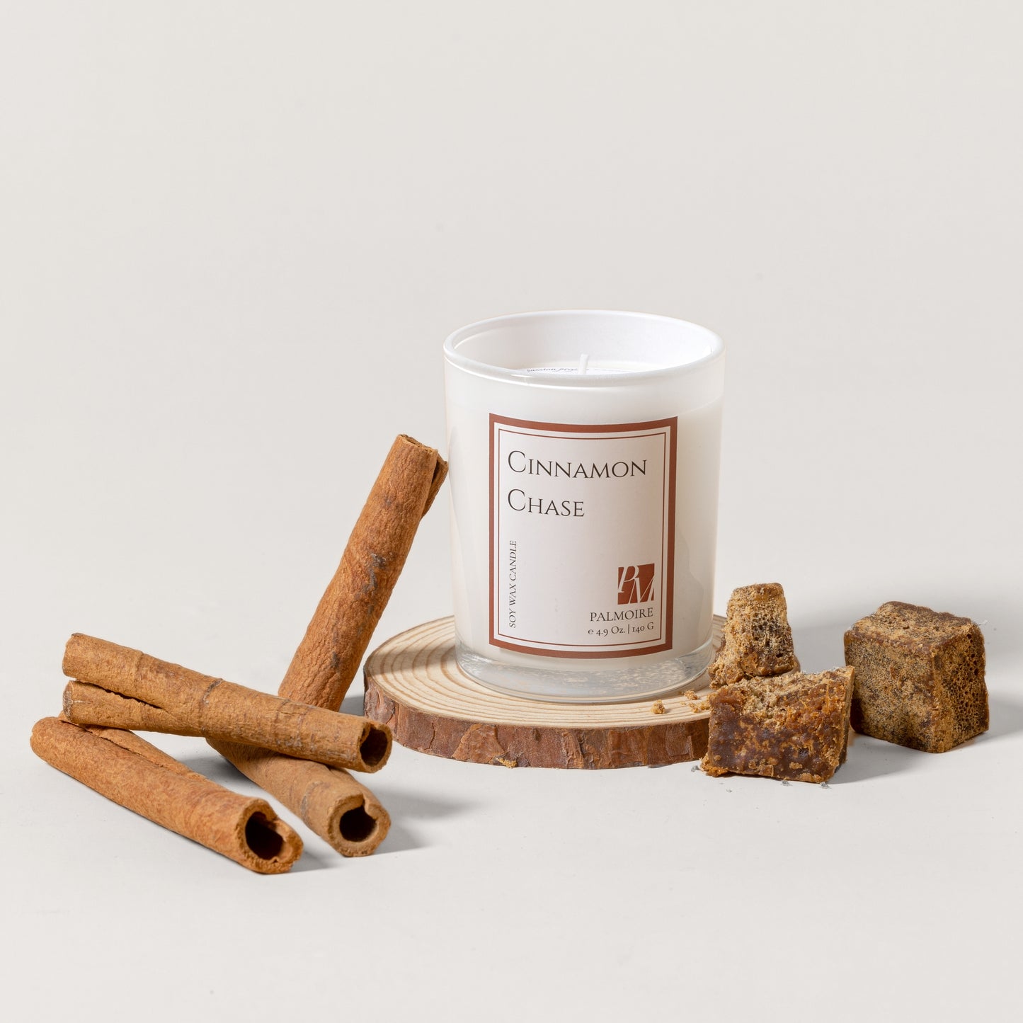 Cinnamon Chase Soy Wax Candle - PALMOIRE