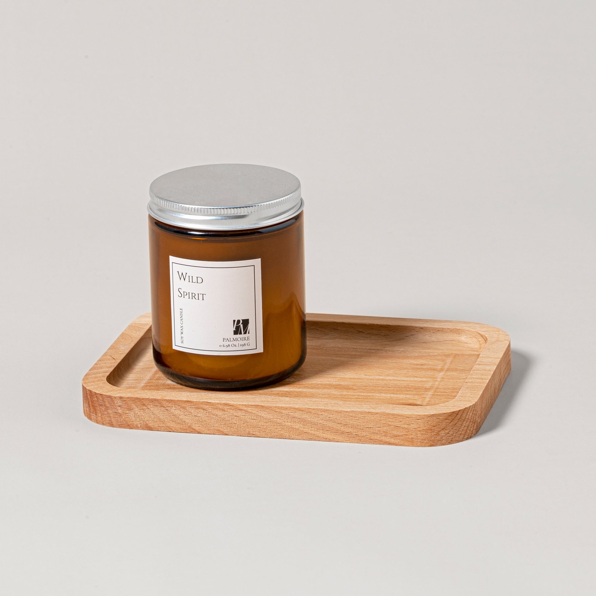 Wild Spirit Candle + Wood Tray - PALMOIRE